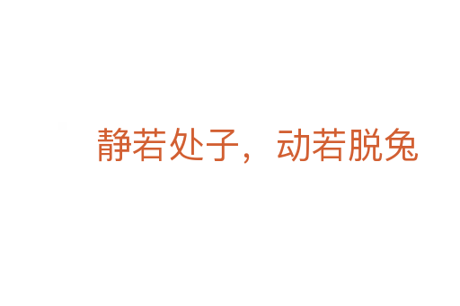 靜若處子,動(dòng)若脫兔